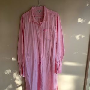 Alex Mill Pink Shirt Dress L New